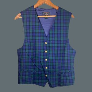 Vintage 90s Charter Club Plaid Vest